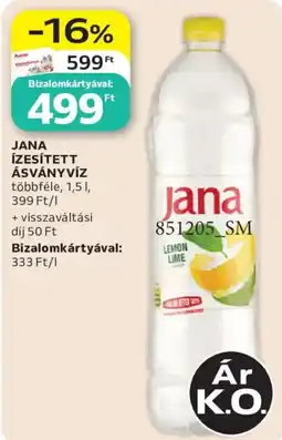 Auchan Jana ízesített ásványvíz ajánlat