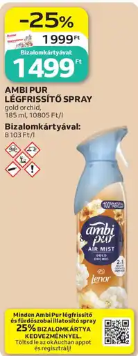 Auchan Ambi Pur légréssítő spray ajánlat