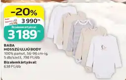 Auchan Baba hosszú ujjú body ajánlat