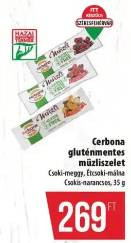 Coop Cerbona gluténmentes műzliszelet ajánlat