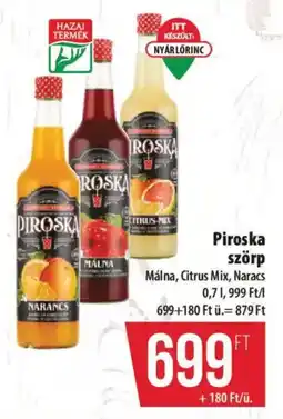 Coop Piroска szörp ajánlat