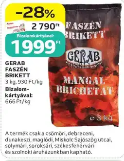 Auchan Gerab faszén brikkett ajánlat
