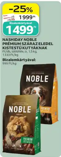 Auchan Nashiday noble prémium száraz eledel ajánlat