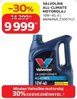 Auchan Valvoline all-climate motorolaj ajánlat
