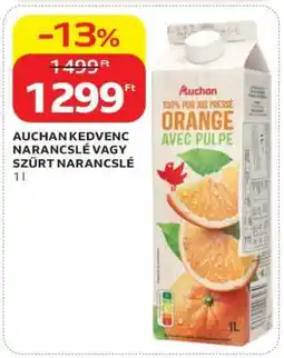 Auchan AUCHAN KEDVENC NARANCSLÉ VAGY SZŰRT NARANCSLÉ ajánlat