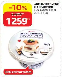 Auchan Auchan Kedvenc Mascarpone ajánlat
