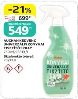 Auchan AUCHAN KEDVENC UNIVERZÁLIS KONYHAI TISZTÍTÓ SPRAY ajánlat
