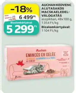 Auchan AUCHAN KEDVENC ALUTASAKOS MACSKAELEDEL-VÁLOGATÁS ajánlat