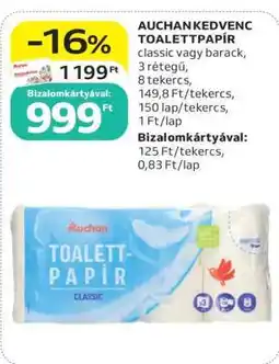 Auchan AUCHAN KEDVENC TOALETPAPÍR ajánlat