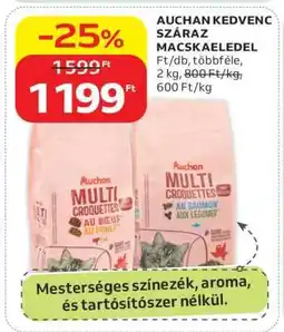 Auchan AUCHAN KEDVENC SZÁRAZ MACSKAELEDEL ajánlat