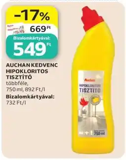 Auchan AUCHAN KEDVENC HIPOKLORITOS TISZTÍTÓ ajánlat