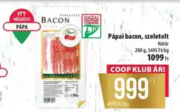 Coop Pápai bacon, szeletelt ajánlat