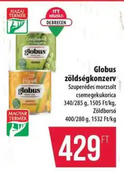 Coop Globus zöldségkonzerv ajánlat