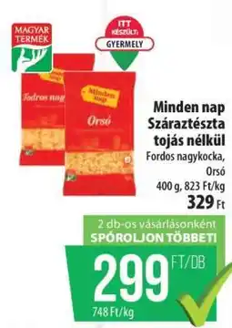 Coop Minden nap Száraztészta tojás nélkül ajánlat