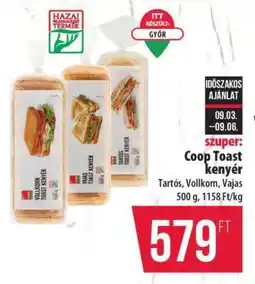 Coop Coop Toast kenyér ajánlat