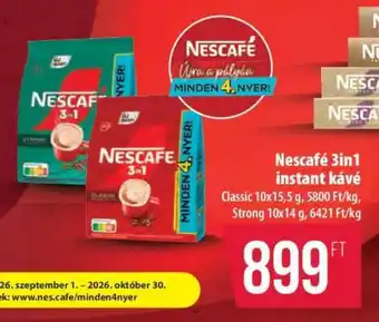 Coop NESCAFÉ 3in1 instant kávé ajánlat