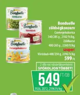 Coop Bonduelle zöldségkonzerv ajánlat