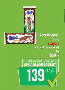 Coop ZOTT Monte snack ajánlat