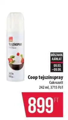 Coop Coop tejszínspray ajánlat