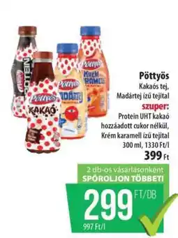 Coop Pöttyös Kakaós tej, Madártej ízű tejital ajánlat