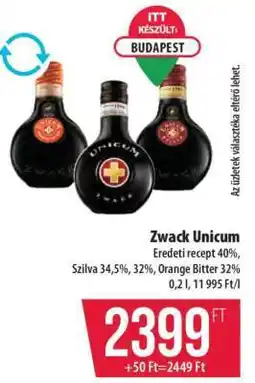 Coop Zwack Unicum ajánlat