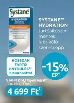 Benu Gyógyszertárak Systane Hydration ajánlat