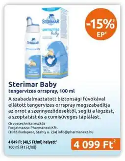 Benu Gyógyszertárak Sterimar Baby ajánlat