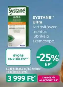 Benu Gyógyszertárak SYSTANE Ultra ajánlat