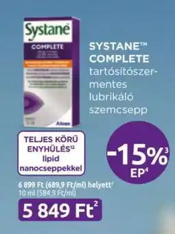 Benu Gyógyszertárak Systane Complete ajánlat