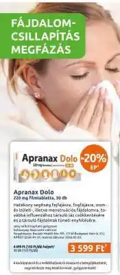Benu Gyógyszertárak Apranax Dolo ajánlat