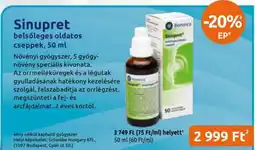 Benu Gyógyszertárak Sinupret ajánlat