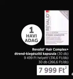 Benu Gyógyszertárak Revalid Hair Complex+ étrend-kiegészítő kapszula ajánlat