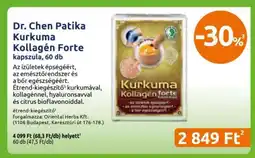 Benu Gyógyszertárak Dr. Chen Patika Kurkuma Kollagén Forte kapszula, 60 db ajánlat