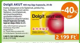 Benu Gyógyszertárak Dolgit AKUT 400 mg lágy kapszula 20 db ajánlat