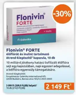 Benu Gyógyszertárak Flonivin FORTE ajánlat