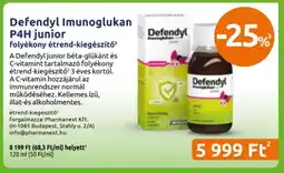 Benu Gyógyszertárak Defendyl Imunoglukan P4H junior ajánlat