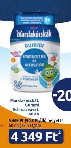 Benu Gyógyszertárak Marslakócskák Gummi Echinaceával, 60 db ajánlat