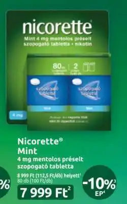 Benu Gyógyszertárak Nicorette Mint ajánlat