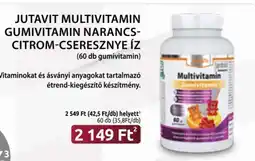 Benu Gyógyszertárak JUTAVIT MULTIVITAMIN GUMIVITAMIN NARANCS-CITROM-CSERESZNYE ÍZ ajánlat