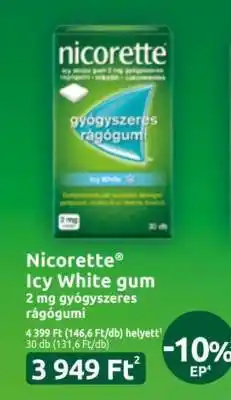 Benu Gyógyszertárak nicorette Icy White gum ajánlat