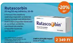 Benu Gyógyszertárak Rutascorbin ajánlat