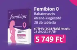 Benu Gyógyszertárak Femibion 0 ajánlat
