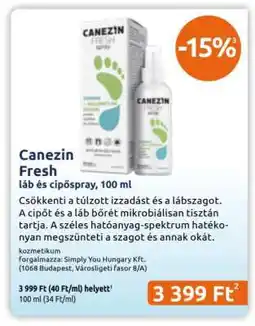 Benu Gyógyszertárak Canezin Fresh ajánlat