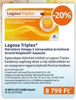 Benu Gyógyszertárak Lagosa Triplex ajánlat
