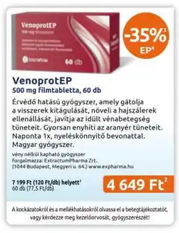 Benu Gyógyszertárak VenoprotEP ajánlat