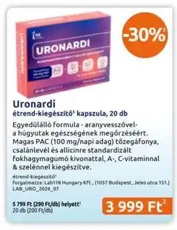Benu Gyógyszertárak Uronardi ajánlat