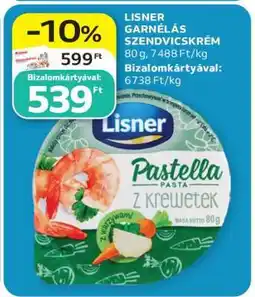 Auchan LISNER GARNÉLÁS SZENDVICSKRÉM ajánlat