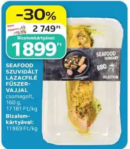 Auchan SEAFOOD SZUVIDÁLT LAZACFILÉ FŰSZERVAJJAL ajánlat