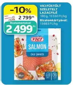 Auchan Vici füstölt, szeletelt lazacfilé ajánlat