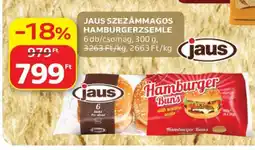 Auchan Jaus Szezámmagos Hamburgerzsemle ajánlat